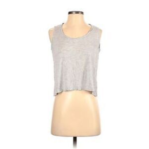 T ALEXANDER WANG Womens Gray Heather Sleeveless Scoop Neck T-Shirt M